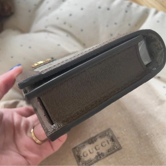 Gucci Supreme Ophidia Beige and Brown Playing Card Wallet Red and Green Stripe - Picture 8 of 13